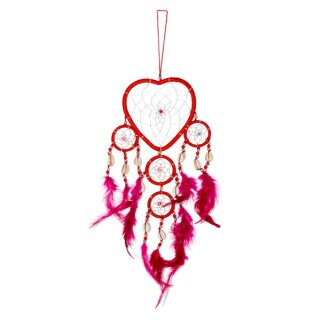 dcle22 RO Traumfänger Dreamcatcher Rot 22x55cm 