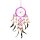 60cm x 16cm  Traumfänger Dreamcatcher Pink Handarbeit Träume Dreams Deko