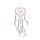 Traumfänger - Dreamcatcher - Weiß Herz Perlen -  ca. 50cm x 11cm - 2 Ringe Kinder