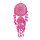 Riesen Traumfänger - Dreamcatcher - Stickerei Pink Gewebt ca. 120cm x 40cm  -3 Ringe