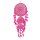 Riesen Traumfänger - Dreamcatcher - Stickerei Pink Gewebt ca. 120cm x 41cm  -3 Ringe